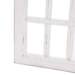 LuxenHome Distressed White Wood Vintage Arched Window Wall Home Decor -LuxenHome GUEST 4d0acef1 1b8c 4187 bac0 662d9f8e09e9