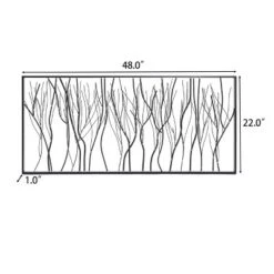LuxenHome Black Abstract Trees Rectangular Metal Wall Decor 17 LuxenHome Black Abstract Trees Rectangular Metal Wall Decor -LuxenHome GUEST 4de75954 c54f 451f adde b3ad14775ca3