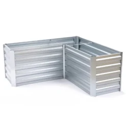 LuxenHome L-Shaped Galvanized Steel Raised Garden Bed Planter -LuxenHome GUEST 4ed420e1 948a 4bfb 9c77 ddd244cb8ed4