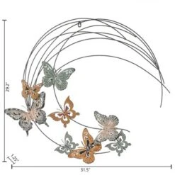 LuxenHome Metal Butterflies Moon Wall Decor, Indoor And Outdoor Decoration Black 11 LuxenHome Metal Butterflies Moon Wall Decor, Indoor And Outdoor Decoration Black -LuxenHome GUEST 52c25567 0a7b 4f2b 8065 9ddcaa82d326