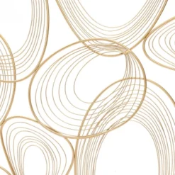 LuxenHome Gold And Black Metal Abstract Rectangular Wall Décor -LuxenHome GUEST 562d025f cc8b 4156 960f 7f192881c598