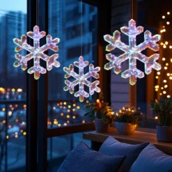 LuxenHome 3-Piece Snowflake Holiday Decoration Set With Battery-Operated Lights Clear 19 LuxenHome 3-Piece Snowflake Holiday Decoration Set With Battery-Operated Lights Clear -LuxenHome GUEST 595f38d8 7f2f 41a0 93fe ae8bdacbf7c4