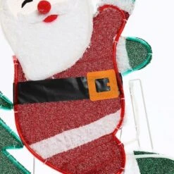 LuxenHome Santa On Peppermint Bike Lighted Holiday Decoration Multi-Color -LuxenHome GUEST 5a2e1f7c 42dc 42b9 b1f8 ccf1df83c1b3