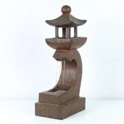 LuxenHome Resin Japanese Pagoda Fountain With LED Light 9 LuxenHome Resin Japanese Pagoda Fountain With LED Light -LuxenHome GUEST 5a847a2c 75a1 4857 b32c 7dec79f7676d