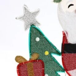 LuxenHome Santa On Peppermint Bike Lighted Holiday Decoration Multi-Color -LuxenHome GUEST 5a9289de 0cae 4999 821f 8222b9ba7875