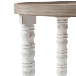 LuxenHome White And Natural Wood Round Accent Side Table With Storage. 13 LuxenHome White And Natural Wood Round Accent Side Table With Storage. -LuxenHome GUEST 5ad83ee1 5619 4156 a0a0 3e345f954811