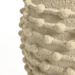 LuxenHome Coastal Beige Mgo 16.5-Inch Round Planter -LuxenHome GUEST 5c0be297 1785 45f5 ac21 6bf85d8c3ca5