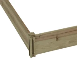 LuxenHome Wood Three Section L-Shaped Raised Garden Bed Brown -LuxenHome GUEST 5c30f4e9 9d31 4b5a a7f2 9191d6860916