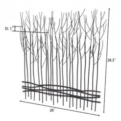 LuxenHome Rustic Black Metal Abstract Field Of Trees Wall Art Decor -LuxenHome GUEST 5d608c24 53a3 4ee5 90bd e9759db9d5e7