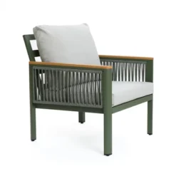 LuxenHome 4-Piece Outdoor Aluminum With Wood-Style Plastic Patio Set With Cushions 18 LuxenHome 4-Piece Outdoor Aluminum With Wood-Style Plastic Patio Set With Cushions -LuxenHome GUEST 5e864c35 796e 4e31 b6f5 3469f37f1c1b