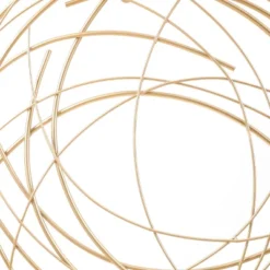 LuxenHome Gold Metal Abstract Swirl Round Wall Decor -LuxenHome GUEST 5f338779 6430 4a53 a239 90998b1f78b7
