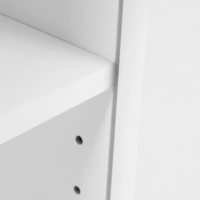 LuxenHome Farmhouse White MDF Bathroom Wall Cabinet 10 LuxenHome Farmhouse White MDF Bathroom Wall Cabinet - Image 10