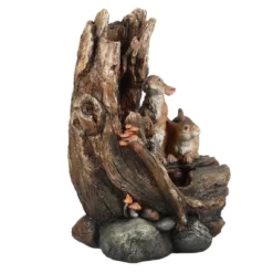 LuxenHome Resin Two Bunnies Tree Stump Outdoor Fountain With LED Lights 14 LuxenHome Resin Two Bunnies Tree Stump Outdoor Fountain With LED Lights -LuxenHome GUEST 5f7bb404 9a8f 45a9 ad47 43c75fd3f08c