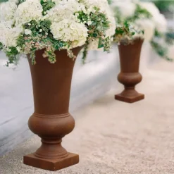 LuxenHome 22.75" H Slim MgO Urn Planter Black -LuxenHome GUEST 5f875e1c 022e 4ffa 9718 ece7db55db53