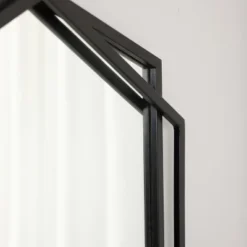 LuxenHome Black Metal Hexagon Frame Wall Accent Mirror For Bathroom & Vanity -LuxenHome GUEST 615eca41 2a18 41a6 923d 10df9bd07e5d