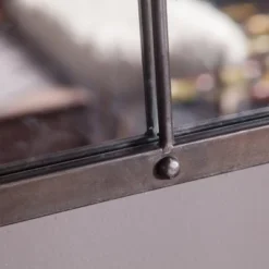 LuxenHome Rustic Brown Metal Frame Windowpane Accent Wall Mirror 11 LuxenHome Rustic Brown Metal Frame Windowpane Accent Wall Mirror -LuxenHome GUEST 61f03f98 8f78 4965 8e14 2bd9caf4a8fa