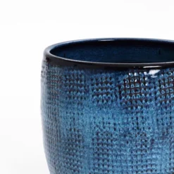 LuxenHome 12-Inch Ocean Blue Ceramic Planter Indoor Outdoor Plant Pot With Drainage Hole And Plug Modern Glazed Round Flower Pot Planter 11 LuxenHome 12-Inch Ocean Blue Ceramic Planter Indoor Outdoor Plant Pot With Drainage Hole And Plug Modern Glazed Round Flower Pot Planter -LuxenHome GUEST 6237c59d 118b 48fe a26f 9cd8a69b9a8d