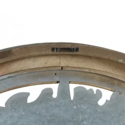 LuxenHome Metal Tree Of Life With Roots Wall Decor With Round Wood Frame -LuxenHome GUEST 639ddf01 2625 42e1 8c38 e2abf6d41669