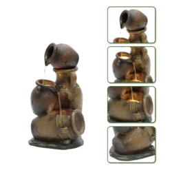 LuxenHome Brown Urns Resin Outdoor Fountain With Lights 14 LuxenHome Brown Urns Resin Outdoor Fountain With Lights -LuxenHome GUEST 642ed93f 26b5 47fd 94f1 5c7d50fbb13f