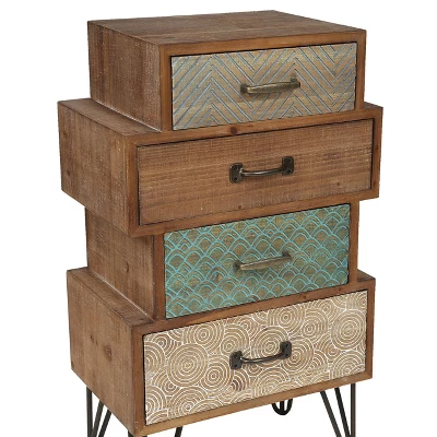 LuxenHome 4-Drawer 33" H X 18.9" W Wood Accent Chest. 11 LuxenHome 4-Drawer 33" H X 18.9" W Wood Accent Chest. - Image 11