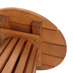 LuxenHome Outdoor Side Table, 17'' Natural Solid Wood Round Accent End Table, Modern Coffee Porch Tables For Indoor Outdoor, Plant Stand Brown -LuxenHome GUEST 64a9a8d9 3a54 4f23 88f8 905c8fe19e78