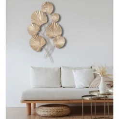 LuxenHome Gold Palm Leaf Metal Ornamental Wall Decor Wall Art 18 LuxenHome Gold Palm Leaf Metal Ornamental Wall Decor Wall Art -LuxenHome GUEST 65d37f21 ce7e 47a3 ab4d 0efb18000870
