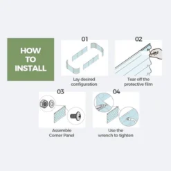LuxenHome Galvanized Steel Rectangular 6-Ft X 3-Ft Raised Garden Bed Planter, Gray -LuxenHome GUEST 68da10e9 4916 41d6 b061 66a668a3d150