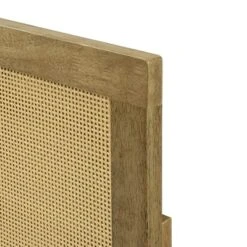 LuxenHome Natural Finish Rubberwood With Rattan Panel Headboard, Queen Brown 15 LuxenHome Natural Finish Rubberwood With Rattan Panel Headboard, Queen Brown -LuxenHome GUEST 6a439b86 879a 4087 9180 26d5a2d31041