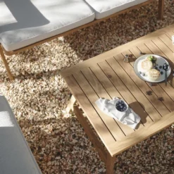 LuxenHome Outdoor Acacia Wood Coffee Table And Loveseat With Cushions 14 LuxenHome Outdoor Acacia Wood Coffee Table And Loveseat With Cushions -LuxenHome GUEST 6a9d4659 0cd5 488a 8c5b 075f18420839