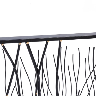 LuxenHome Black Abstract Trees Rectangular Metal Wall Decor 7 LuxenHome Black Abstract Trees Rectangular Metal Wall Decor - Image 7