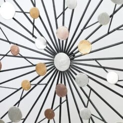 LuxenHome Silver, Black, And Gold Iron Metal Round Abstract Wall Decor 11 LuxenHome Silver, Black, And Gold Iron Metal Round Abstract Wall Decor -LuxenHome GUEST 6b83e88f 8407 43ad bad6 b1fe207c15c5