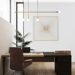 LuxenHome Gold Abstract Flower Square Metal Wall Art -LuxenHome GUEST 6cd8e2be a16b 4188 a0b3 be507243e6b8