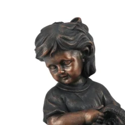 LuxenHome 23.31" Bronze MgO Girl Holding Basket Of Kittens With Puppy Garden Statue 15 LuxenHome 23.31" Bronze MgO Girl Holding Basket Of Kittens With Puppy Garden Statue -LuxenHome GUEST 6d2d965e dfa2 48fb 9815 b1cce651e7fd