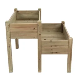 LuxenHome Natural Wood 2-Tier Raised Garden Bed -LuxenHome GUEST 6d3e1bcb f446 4866 a7d6 a1442e18ee6f