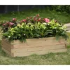 LuxenHome Wood 2.7ft X 1.3ft Raised Garden Bed Brown