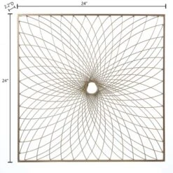 LuxenHome Gold Metal Spiral Flower Square Frame Wall Decor -LuxenHome GUEST 6e7f1e8d d397 4aab 8595 45b658ed0a14