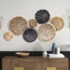 LuxenHome Multi-Color Sand Dollar 47.5" W X 27.5" H Metal Wall Decor