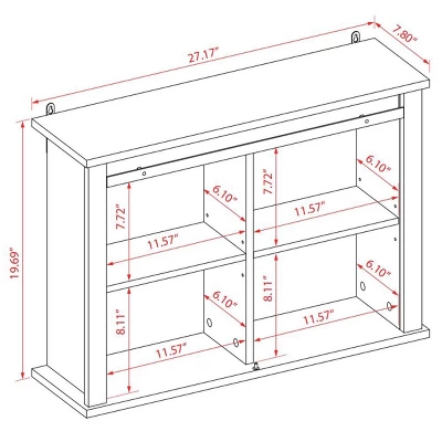 LuxenHome Farmhouse White MDF Bathroom Wall Cabinet 3 LuxenHome Farmhouse White MDF Bathroom Wall Cabinet - Image 3