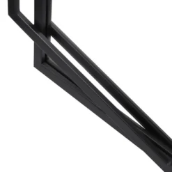 LuxenHome Black Metal Hexagon Frame Wall Accent Mirror For Bathroom & Vanity -LuxenHome GUEST 72961879 eb21 4578 8d57 a4def9605f5a