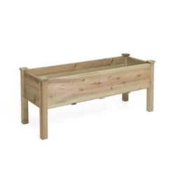 LuxenHome 20.1" H Unfinished Fir Wood Raised Garden Bed Planter -LuxenHome GUEST 751509c3 d53e 4ea5 8f20 f9b379c0028f