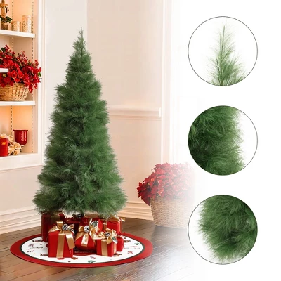 LuxenHome 5Ft Holiday Slim Artificial Pampas Grass Tree In Green 1 LuxenHome 5Ft Holiday Slim Artificial Pampas Grass Tree In Green