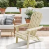 LuxenHome Unfinished Hemlock Wood Outdoor Adirondack Chair