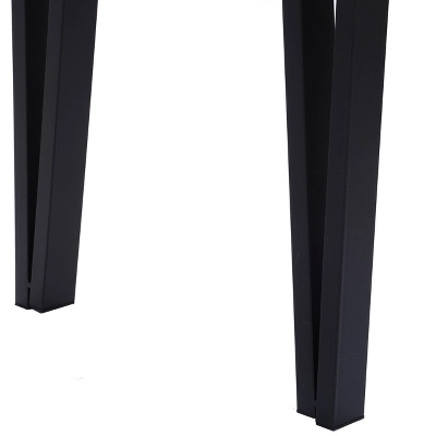 LuxenHome Oak Finish MDF Wood Black Metal Console & Entry Table 6 LuxenHome Oak Finish MDF Wood Black Metal Console & Entry Table - Image 6