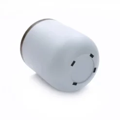 LuxenHome Gray And Brown MgO Round Side Table -LuxenHome GUEST 77451959 3ef8 40d5 b715 75469e1edebf