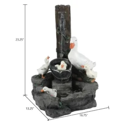 LuxenHome Resin Farmhouse Duck Family Outdoor Patio Fountain Water Fountain 16 LuxenHome Resin Farmhouse Duck Family Outdoor Patio Fountain Water Fountain -LuxenHome GUEST 78ee2048 7dde 48b3 a29e bfcc9b7d2f41