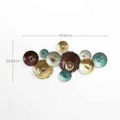 LuxenHome 43-Inch Abstract Large Metal Wall Decor For Living Room, Distressed Plates Artwork Hanging Sculpture Multicolored 13 LuxenHome 43-Inch Abstract Large Metal Wall Decor For Living Room, Distressed Plates Artwork Hanging Sculpture Multicolored -LuxenHome GUEST 79451206 5c7c 4daa 898b ea7b7b36acb2