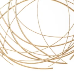 LuxenHome Gold Metal Abstract Swirl Round Wall Decor -LuxenHome GUEST 7ab9c850 6db8 4b7b 9c63 d41ecfe63222