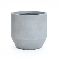 LuxenHome Minimalist Gray Outdoor Planter – Tapered Round MgO Pot With Plug 17 LuxenHome Minimalist Gray Outdoor Planter – Tapered Round MgO Pot With Plug -LuxenHome GUEST 7b0c569d 2edb 44bb 8996 59cb122841cb