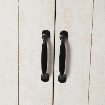 LuxenHome Farmhouse White Wood 2-Door Accent Storage Cabinet. 6 LuxenHome Farmhouse White Wood 2-Door Accent Storage Cabinet. - Image 6