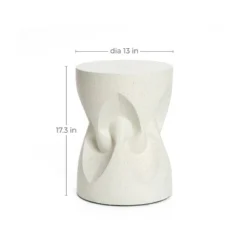 LuxenHome Outdoor Side Table , 17" Speckled Off White Modern Spade Cement Patio Table, Round End Table For Garden, Outdoor Coffee Table Off-White 9 LuxenHome Outdoor Side Table , 17" Speckled Off White Modern Spade Cement Patio Table, Round End Table For Garden, Outdoor Coffee Table Off-White -LuxenHome GUEST 7dc9fb5f a972 4a7f bc1f 399f107eeff9